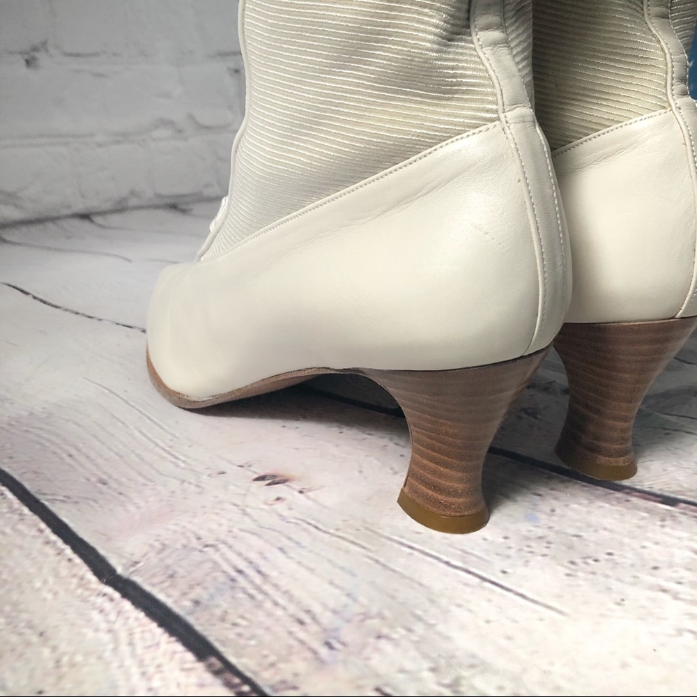 SOLD Stuart Weitzman Vtg Victorian Wedding Boots - Picture 2 of 8